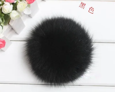 1 piece 8cm Natural Real Fox Fur Ball Pom Poms Fluffy Fur Pompom DIY Women Kids Winter Hat Skullies Beanies Knitted Cap R12A