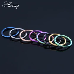 Alisouy 1PC Hinged Segment Ring Titanium Nose Piercing Labret Lip Nipple Septum Tragus Cartilage Clicker Body Jewelry 14G 16G