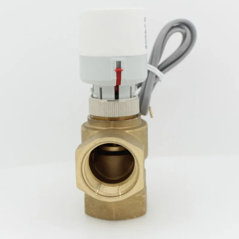 230v NC normally close electric thermal actuator for manifold radiant room underfloor heating  3 way brass valve DN25