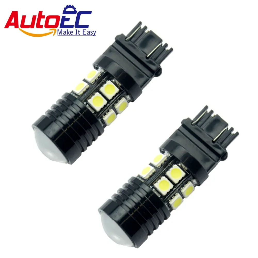 AutoEC 30pcs T25 3156 3157 12 smd 5050 led high power Car Brake Turn signal led lamp light 12V White Blue free shipping #LE06