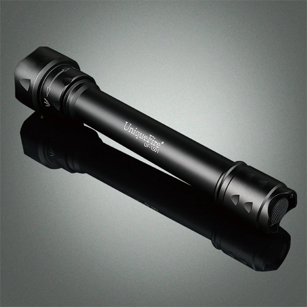 Original Brand Flashlight UF-1501  XM-L2  White Light Led  38mm Convex Lens Zoomable Torch Portable