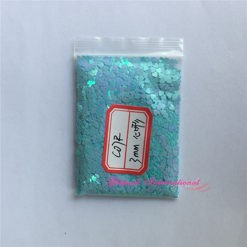 Kawaii Iridescent 3mm heart glitter rhinestone decoration nail art sequin glitter nails accessoires glitters Jewelry making diy