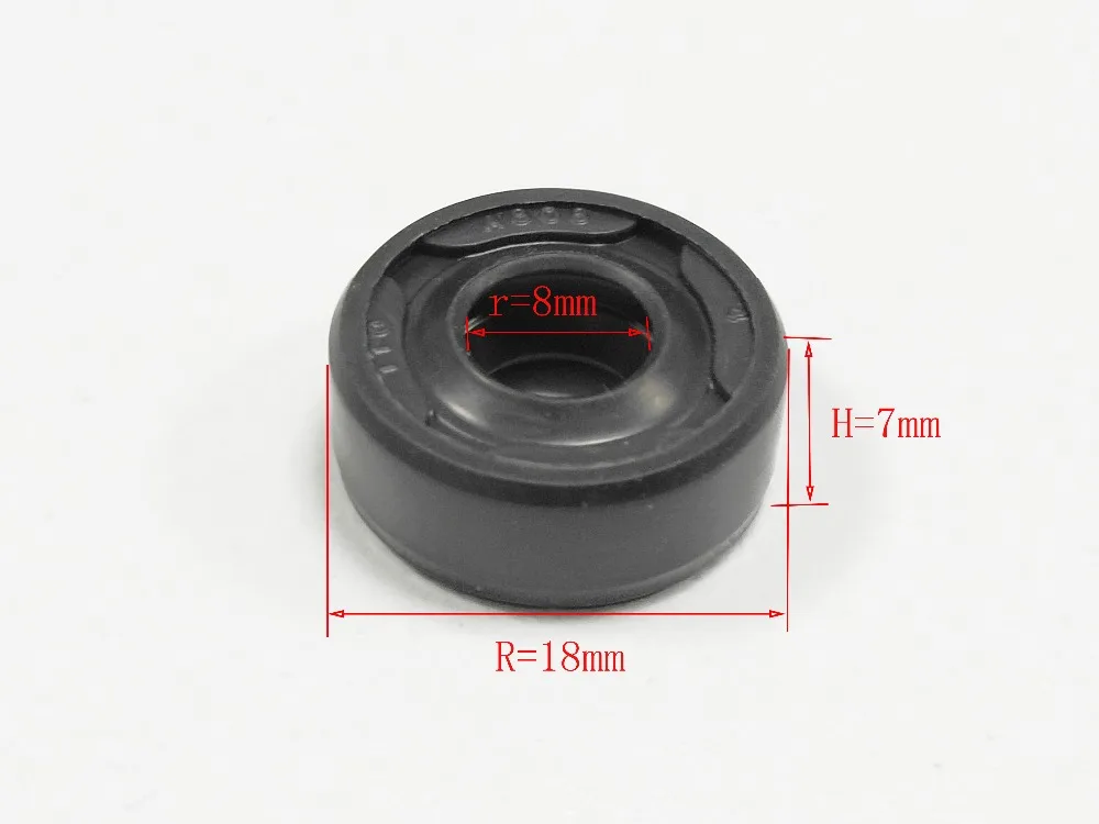 10pcs/lot Black Oil Seal Ring Replacements 7mm*8mm*18mm Wearable Breadmaker Sorbet Machine blender spare parts