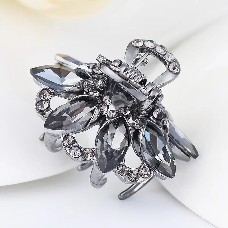 EASYA Hot Sale Sparkling Rhinestone Crystal Hair Claw Women Girls Fashion Hairwear Hair Crab Clips Ornaments