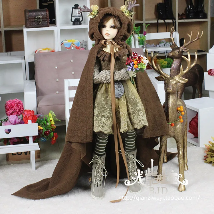 1/4 1/3 scale BJD clothing accessories cloak+dress+socks for BJD/SD doll,Not included doll,shoes,wig,and other accessories D1618