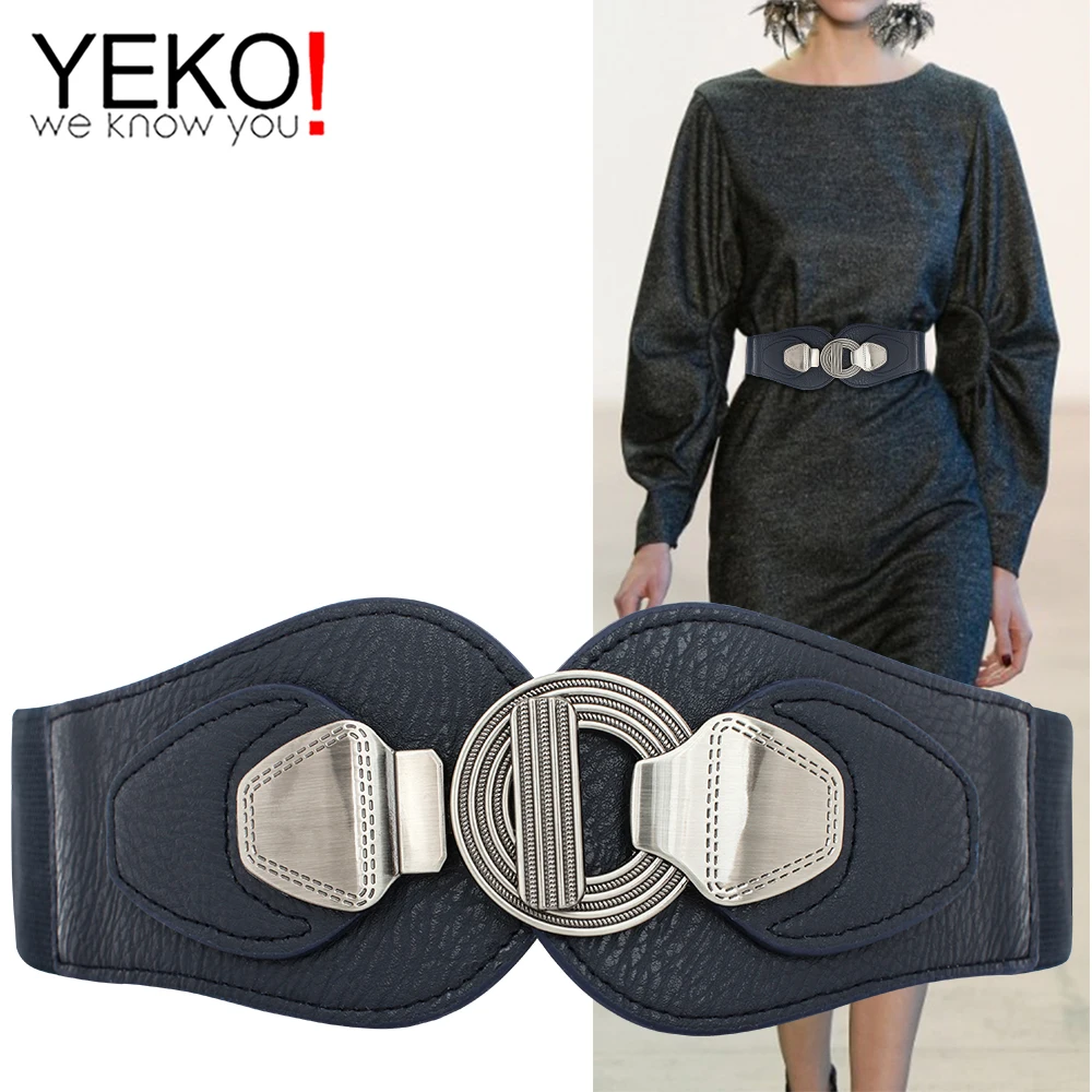 

New Decorative Belt Female Retro Ring Button Simple Waistband Lady Elasticity Dress Coat Women High Quality Fashion Girdle H3149