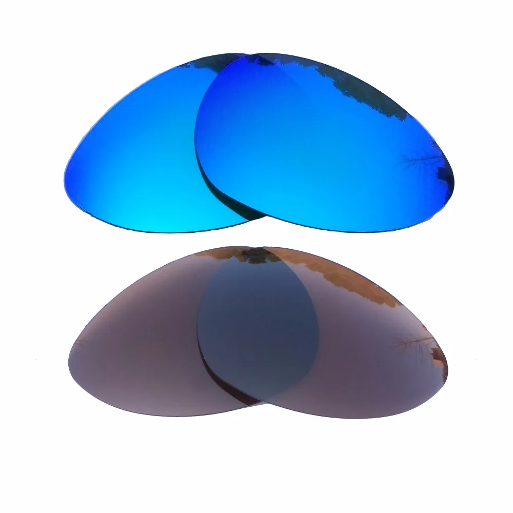 Ice Blue Mirrored & Brown Polarized Replacement Lenses for Crosshair S Frame 100% UVA & UVB