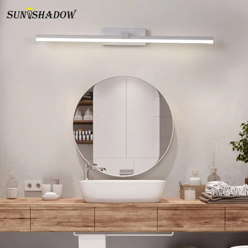 Bathroom Mirror Front Light Modern Led Wall Light Black&White Luminaires Sconce Led Wall Lamp L40 60 80 100 120cm Bathroom Lamp