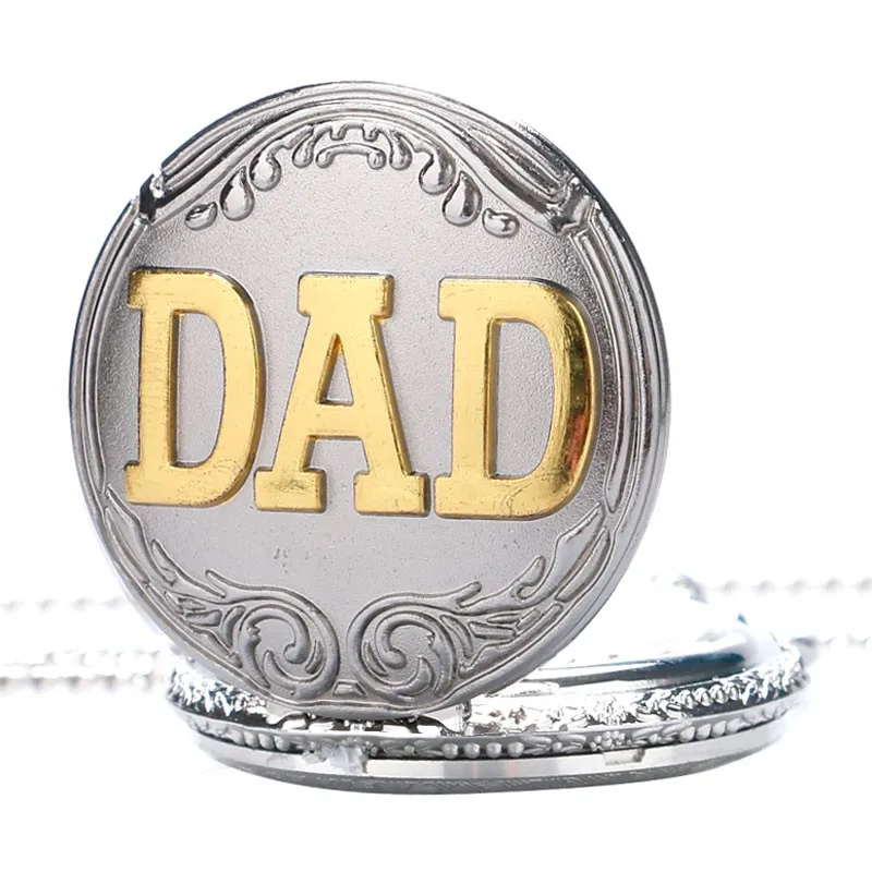 New Arrived Pocket Watch Mens DAD Male Copper Silver Watch With Chain Hombre Saati Masculino relogio Father\'s Best Gift Clock