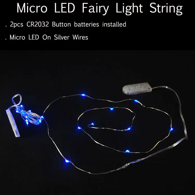 Factory wholesale cheap Coin CR2032 battery operated string lights Christmas led waterproof battery operated rope lights