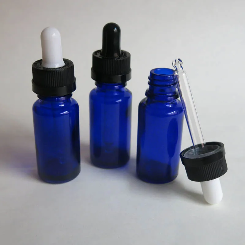 

Wholesale 100 Pcs 15ml Blue Glass dropper bottle,Reagent Eye Dropper Drop 0.5 ounce Aromatherapy Liquid Pipette Bottles