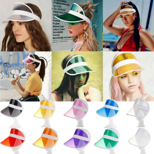 Adjustable Summer Hat Sun Visor Casual Hat Clear Plastic Adult Sunscreen Cap