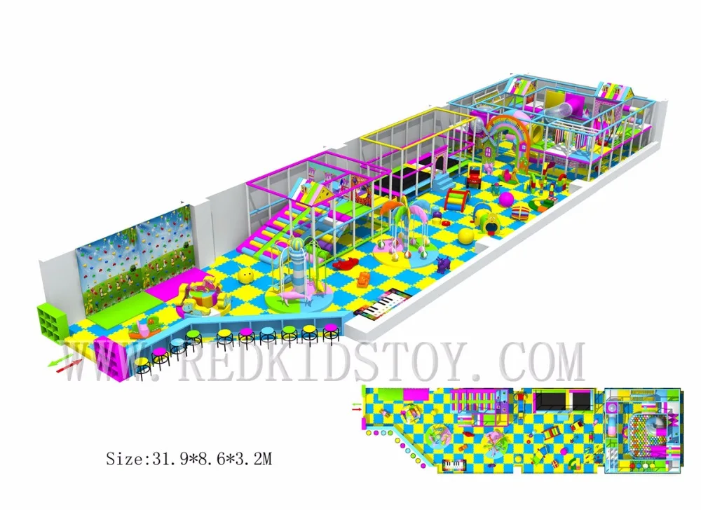 Exported to Turkey Jamboree Indoor Playground With Roller Slide/Trampoline/Ball Pool CE Approved 171006b