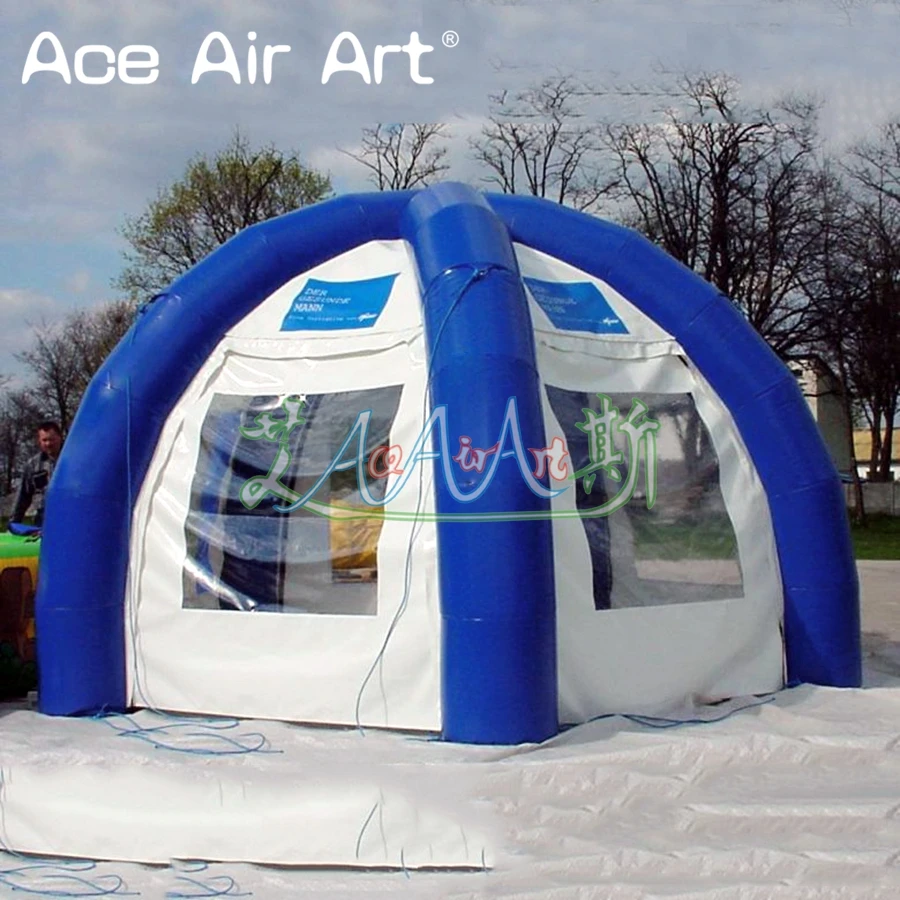 Customized Inflatable Spider Tent with Clear Curtain Air Event Stations/Bar Tent with Removable Walls for Sale