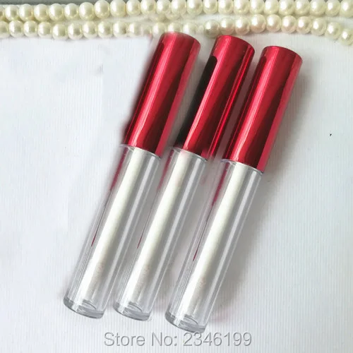 1.5ML 100pcs/lot DIY Red Empty Lip Gloss Tube, New Arrival High Class Lipstick Tube, Elegant Clear Round Lip Gloss Packing Tube