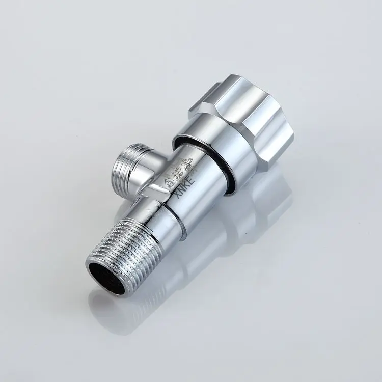 

plumbing hardware accessories alloy triangular valve bathroom hot and cold explosion - proof thick angle valve wholesale