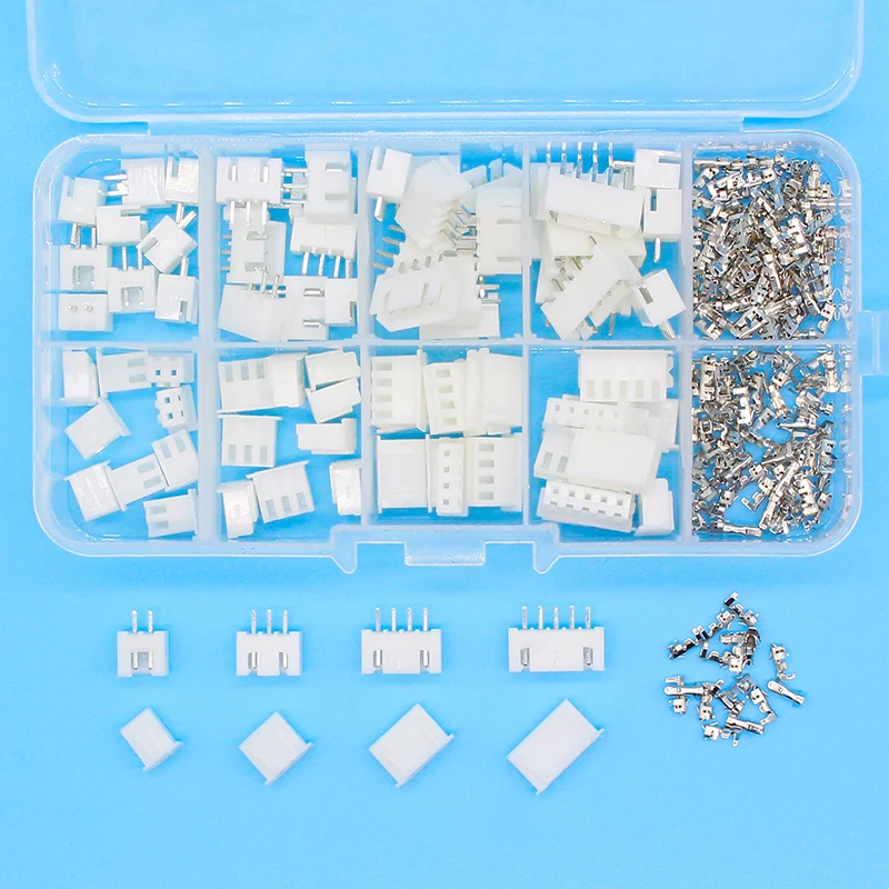 40 sets Kit in box 2p 3p 4p 5 pin 2.54mm Pitch Terminal / Housing / Pin Header Connector Wire Connectors Adaptor XH Kits