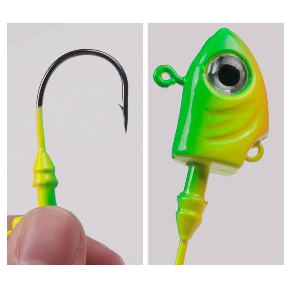 1Pcs Fishing Hooks Lures Fish head lead hook Metal Bait 10g/15g/20g/29g/40g/43g Lead Head Hook Baits Jigging Fishing Accessories