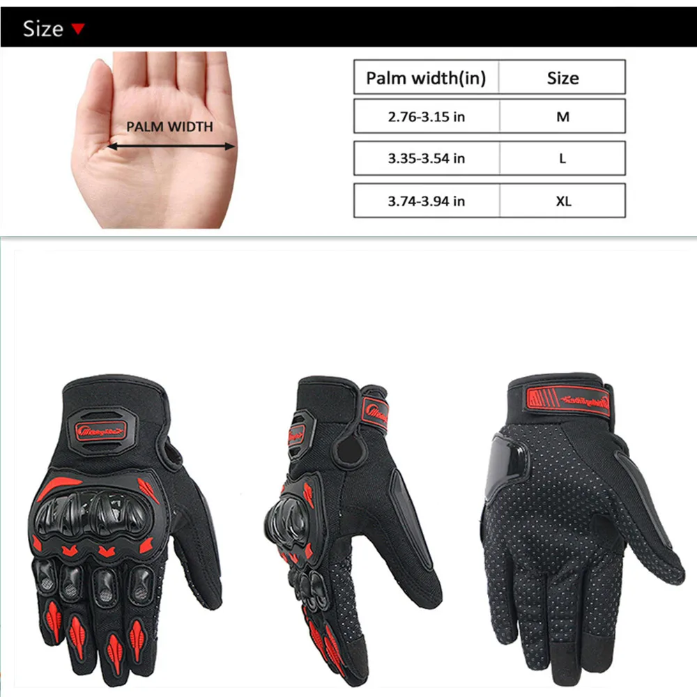 Women Gloves Motorcycle Protective Breathable Mitts Bike Cycling Riding Outdoor Driving Hiking Hunting Training Gloves MCS-21