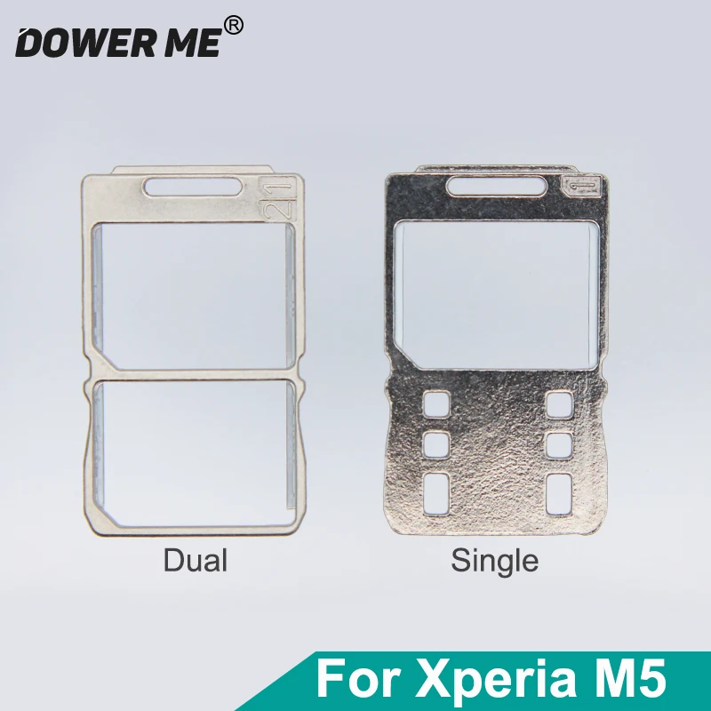Aocarmo-suporte do cartão sim para sony xperia m5 e5603 e5606 e5633 e5643 e5653 e5663, bandeja simples e dupla