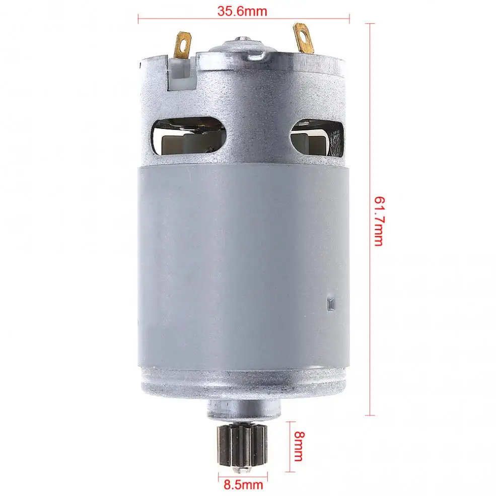 RS550 21V 400 - 19500 RPM DC Motor with Two-speed 12 Teeth and High Torque Gear Box for Electric Drill / Screwdriver