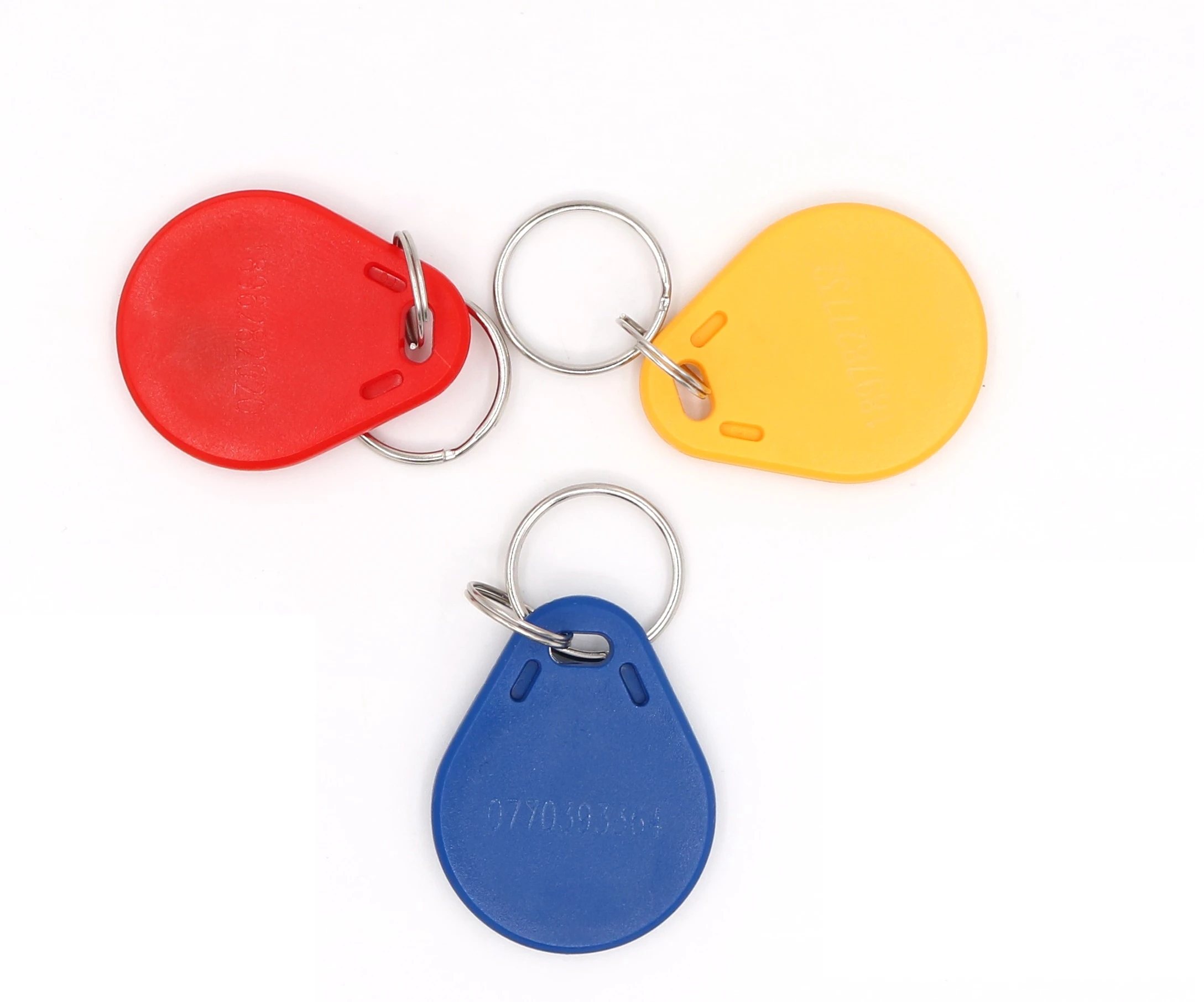 IC 13.56mHZ F1108 Chip PVC Keyfob Tag Engraved code 8H10D UID ISO14443A Keychains
