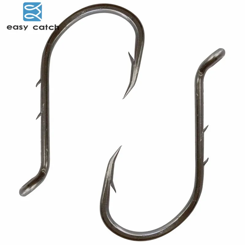 

Easy Catch 200pcs 8299 Fishing Hooks Black Offset Barbed Shank Baitholder Bait Fishing Hook Size 1 2 3 4 1/0 2/0 3/0 4/0 5/0 6/0