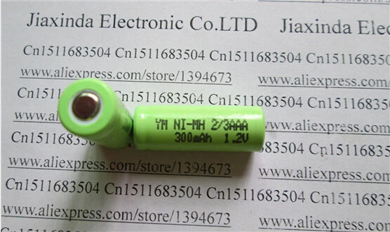 NEW 1.2V 2/3AAA 300MAh 1.2V300mah 2/3 AAA NI-MH  rechargeable battery Nickel metal hydride charging battery batteries 10PCS/LOT