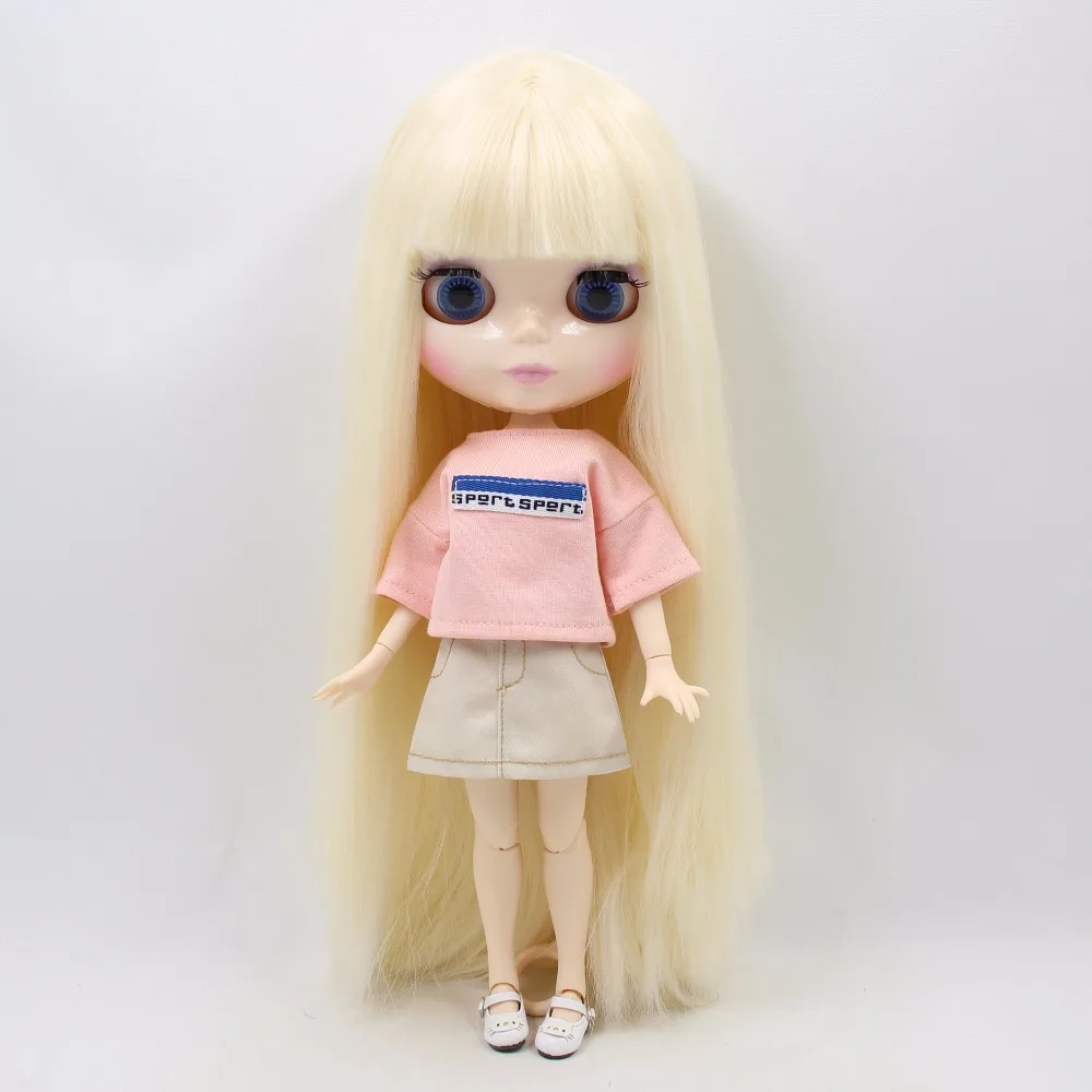 ICY DBS Blyth doll bjd toy blonde ivory straight hair white skin joint body 1/6 30cm BL0510