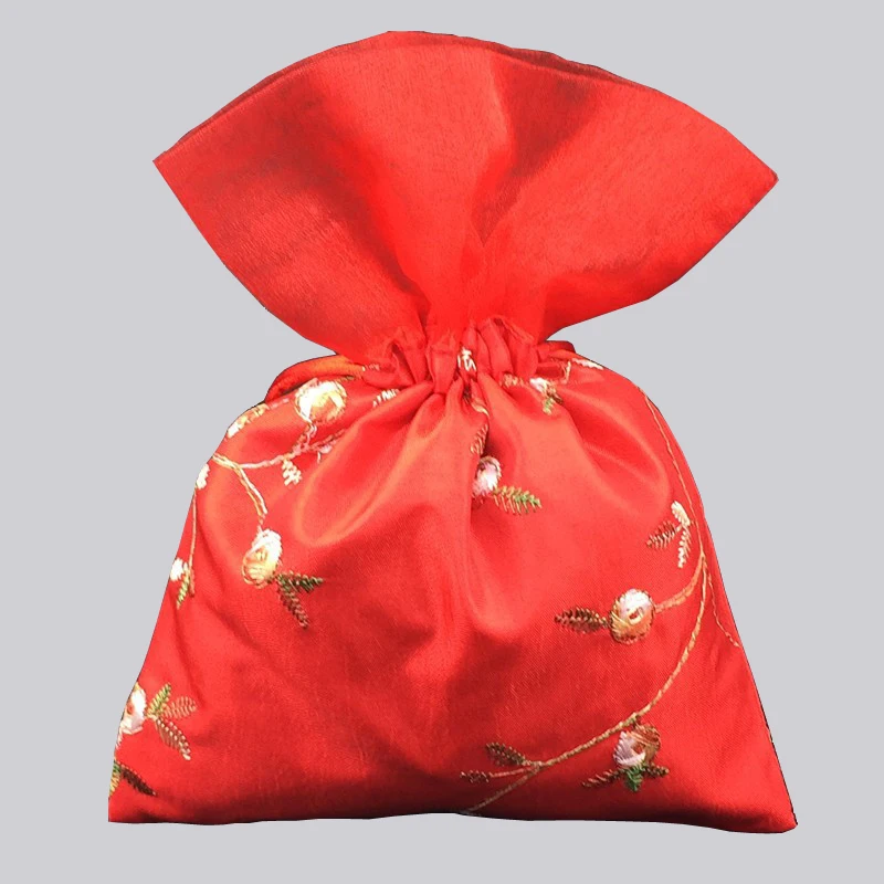 22X16Cm 20 Stuks Sieraden Verpakking Bruiloft Cadeau Zakje Tassen Trekkoord Doek Linnen Stof Kerstfeest Gunst Cadeau Tassen & Zakjes