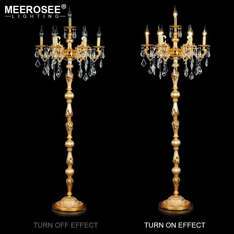 Modern Crystal Floor Lamp Lustres Floor Stand Light Fixture Cristal Silver Candelabra Standing Lamp High Quality Lighting