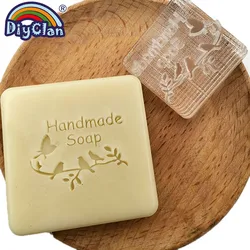 Stampo per timbro di sapone naturale fatto a mano Modelli di uccelli fai da te Sigillo di sapone in resina di vetro organico Capitoli acrilici personalizzati con manico Z0185XN