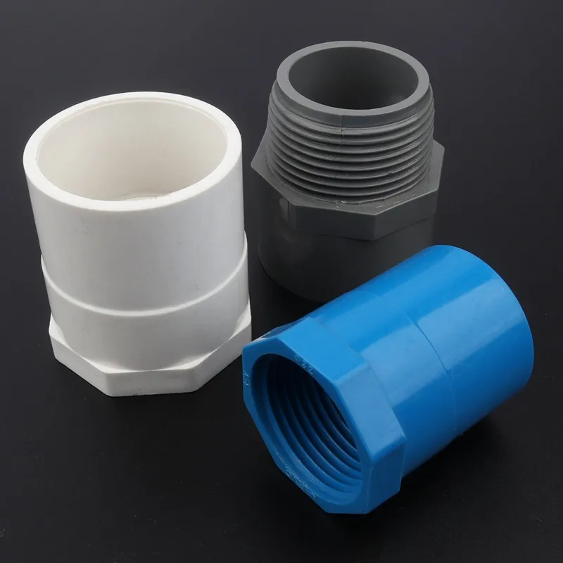 

50-75mm To 1.5-2.5 Inch Female/Male Thread PVC Connector Garden Irrigation Water Pipe Connectors Aquarium Fish Tank Tube Joints