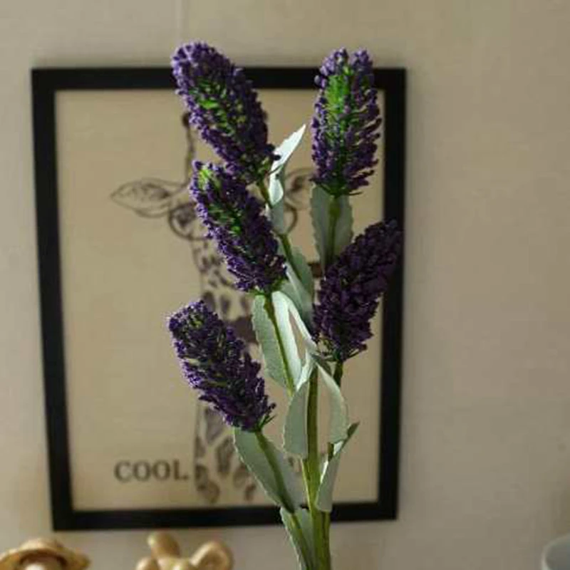 10PCS 58cm Lavender High-Grade Simulation Flower Spike Lavender Lavender Spike Wedding/Home Decoration