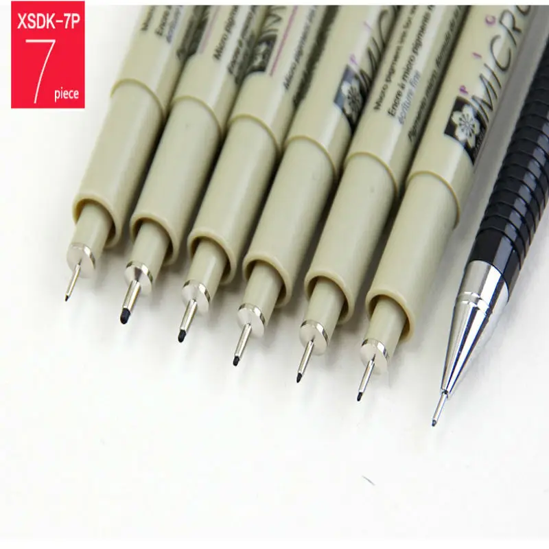 4/6/7pcs/set Needle Pen Tracing Drawing Pen Cartoon Hand - painted Design Sketch Pen Writing Pen free shipping