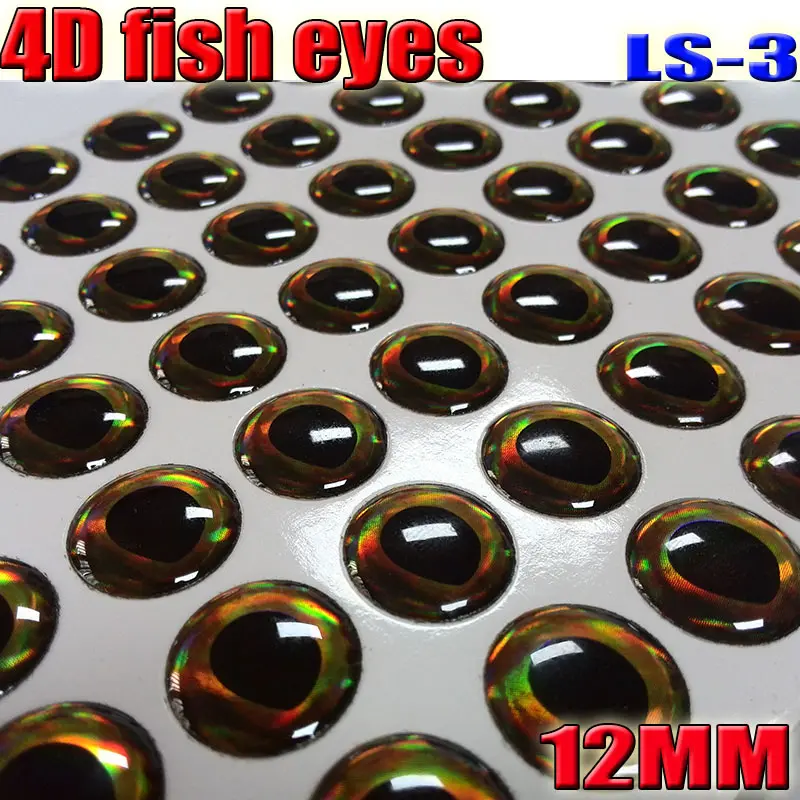 2023 NEW 4D fishing lure eyes more color fish eyes big size: 12MM 4papers color total 252pcs/lot