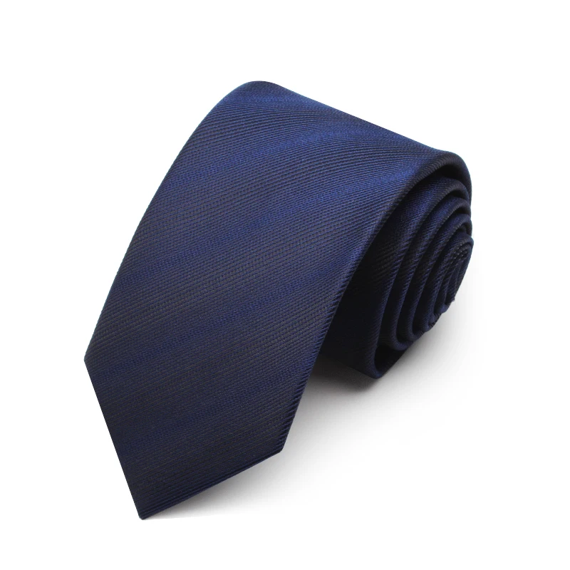 

New Best Fashion Casual Blue Striped Ties for Men High Quality 7cm Necktie Wedding Party Formal Business Men‘s Ties with Gift