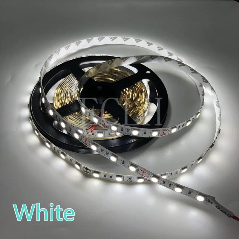 5M 300leds 2835SMD LED şerit yüksek parlaklık su geçirmez DC 12V 60leds/m diyot bant süper şerit\'ten daha parlak 3528 LED ışık şeridi