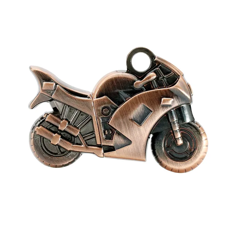 ペンドライブ金属クールオートバイusbフラッシュドライブ32ギガバイト16ギガバイト8ギガバイト4ギガバイトキーホルダーuディスクペンドライブブロンズモト車キーホルダー保存