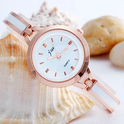 2018 Jw Top Brand Women Bracelet Watches Luxury Rhinestone Rose Gold Steel Dress Watch Fashion Casual Alloy Quartz Wristwatches