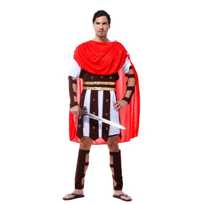 

Adult Men Fancy Dress Roman Brave Warrior Soldier Gladiator Arm Guard Cosplay Costume Halloween Makeup Men's kings Princes Party