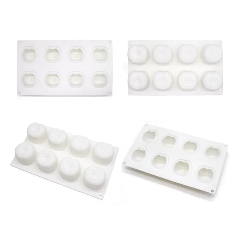 SHENHONG Silicone Cherry Mold 8 Holes Peach 3D Cake Moulds Mousse For Ice Creams Chocolates Pastry Bakeware Dessert Art Pan