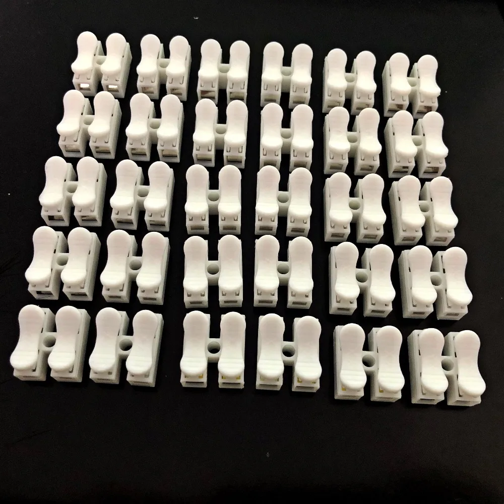 30pcs lot 2 Pins Electrical Cable Connectors CH2 Quick Splice Lock Wire Terminals size 20x17.5x13.5mm