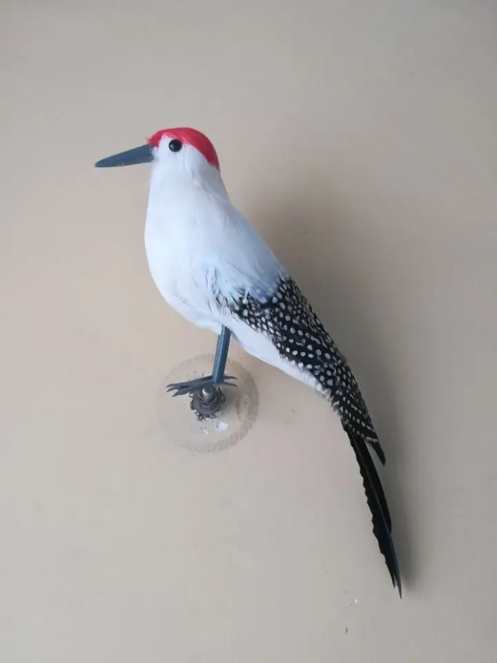 foam&feathers woodpecker simulation bird large 30cm wood pecker model prop.home garden decoration Xmas gift b0524