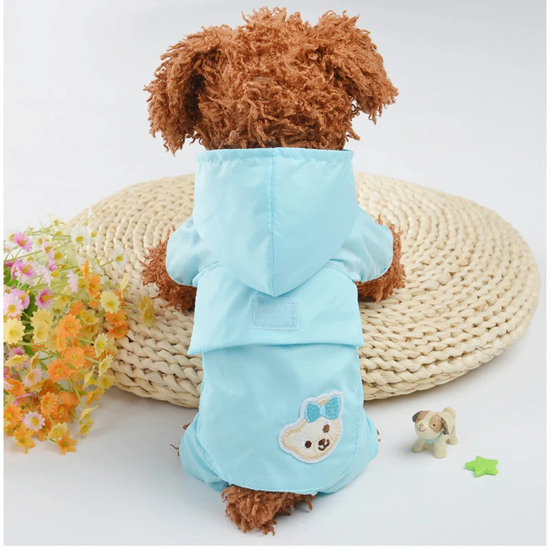 XS-XXL Pet Rain Coat Outdoor Hooded Raincoat For Small Large Dogs Jumpsuit Pets Waterproof Overalls Puppy Dog Jacket Dog Clothes