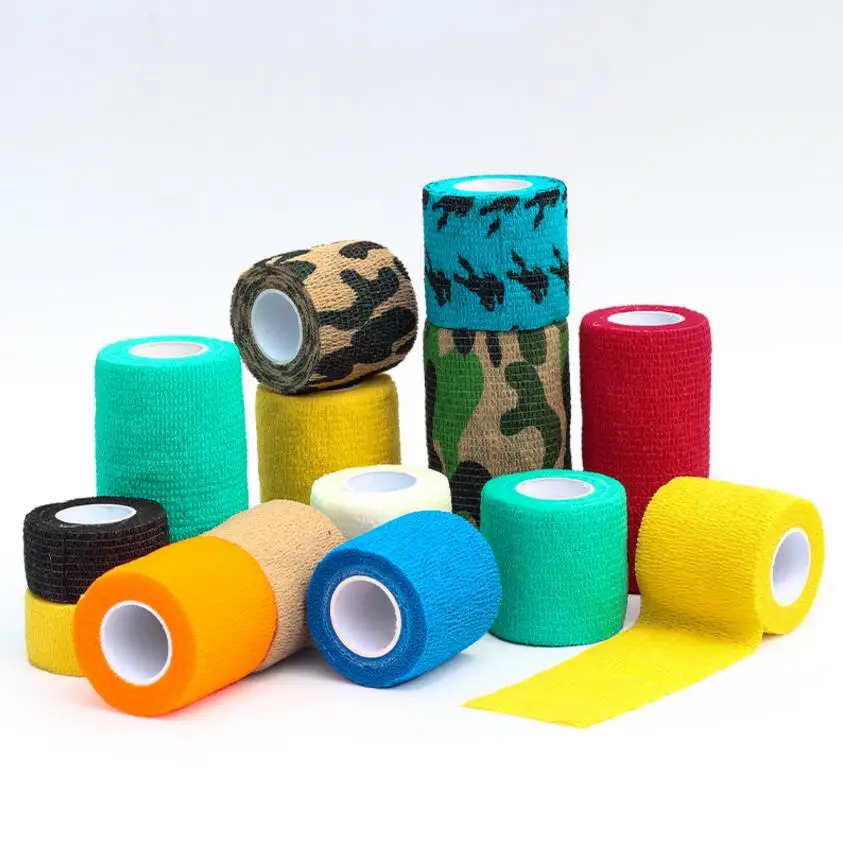 Hospital Grade 1 Inch Non-Slip High Cohesive Grip Tape Wrap Cover Elastic Adhesive Tattoo Grip Bandage