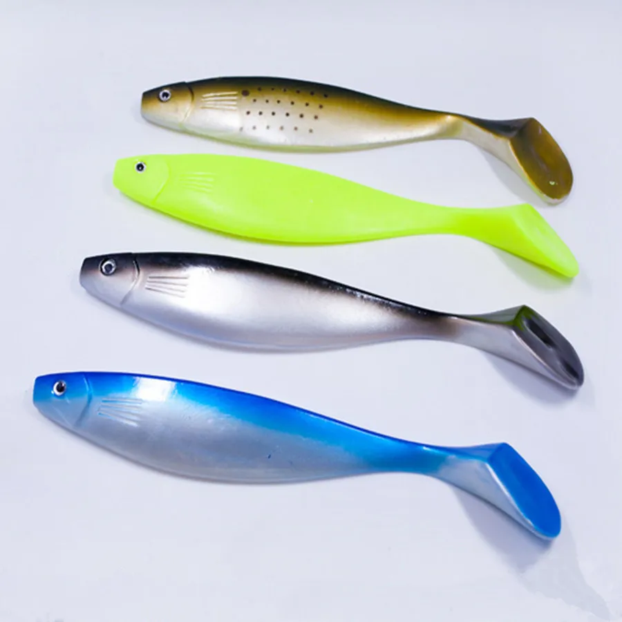 75g/25cm Sea Fishing Handmade Worm Soft Lure T-Tail Shad Siliconen Bait Bass Swimbait Wobblers Pesca Leurre Japan Fish Lure