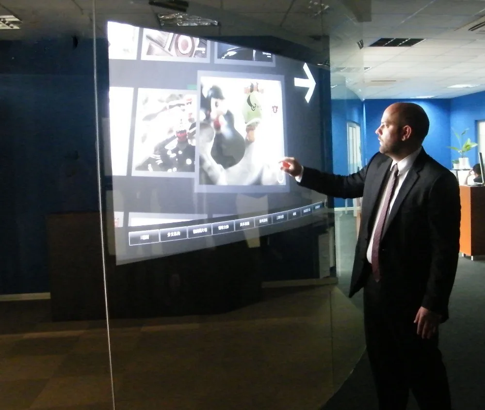 Película folha capacitiva multi touch screen de 52 polegadas, 6 pontos reais touch screen filme em vidro