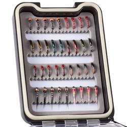 Bassdash Fly Fishing Flies Kit Assortment with Box,36pcs with Dry Wet Flies, Nymphs, Streamers etc