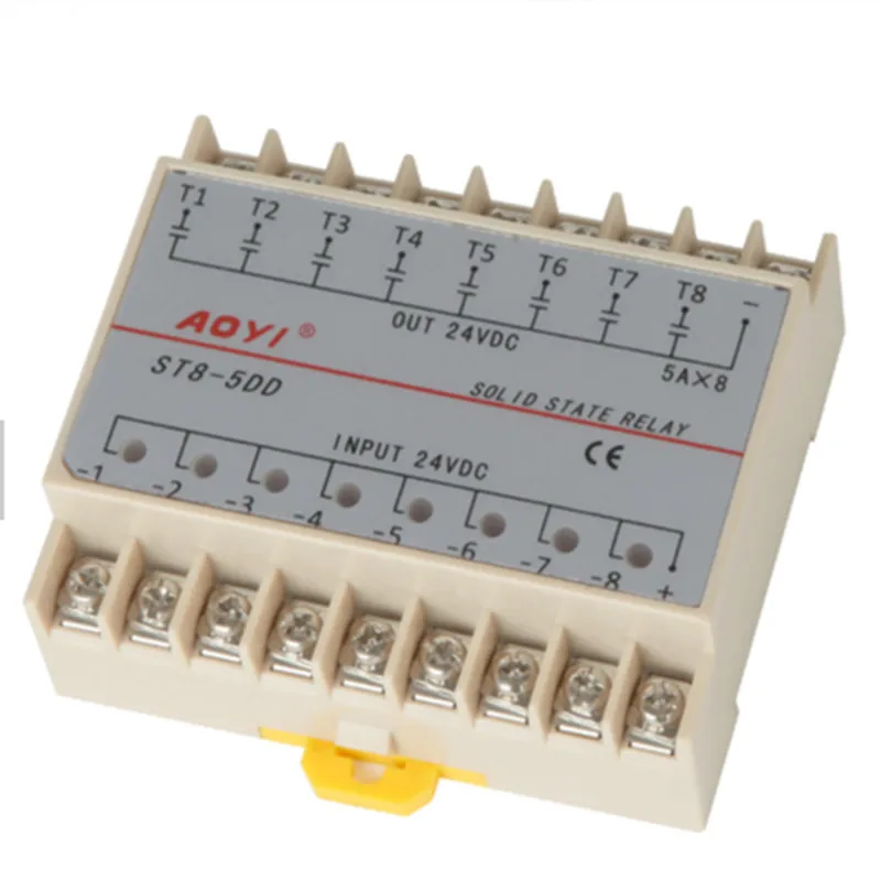 8 Channels DC-DC 5A SSR Eight Input 24V DC Output 24V DC Solid State Relay